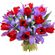 bouquet of tulips and irises. Georgia